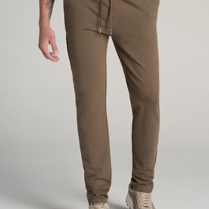 American Tall Microsanded French Terry Sweatpants for Tall Men in Army Brush Siz